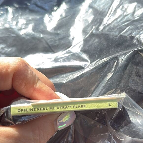 Aerie OFFLINE By Aerie Real Me Xtra Flare Legging Black Large NWT in pkg - Picture 7 of 7